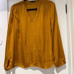 Banana Republic Mustard V-Neck Blouse